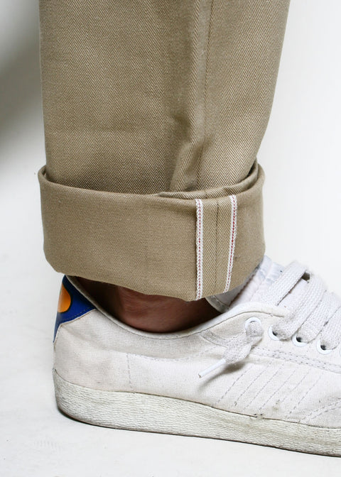  Officer Trousers High // Khaki Selvedge