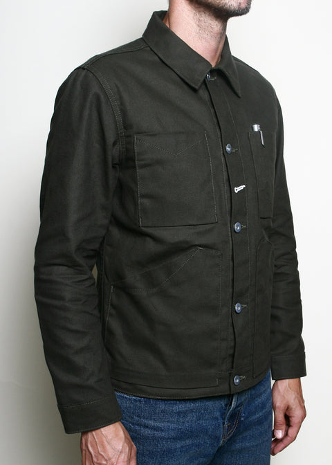 Open Range Jacket // Pine Dry Wax Canvas