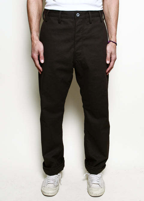 Relaxed Trouser // Brown Selvedge Canvas
